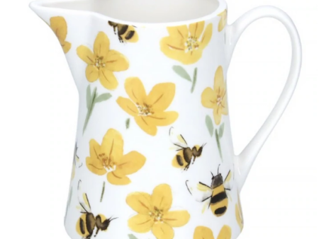 Gisela Graham Ceramic Jug Buttercup & Bees - Medium Fashion