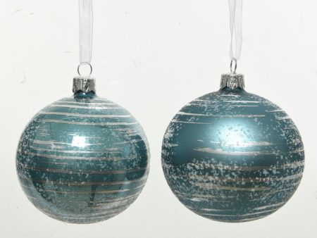 Blue Dawn Brush Stripes Bauble Supply