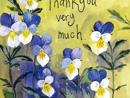 Pansies Thank You Card Discount