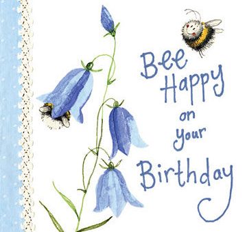 Bee Happy Birthday Card Discount