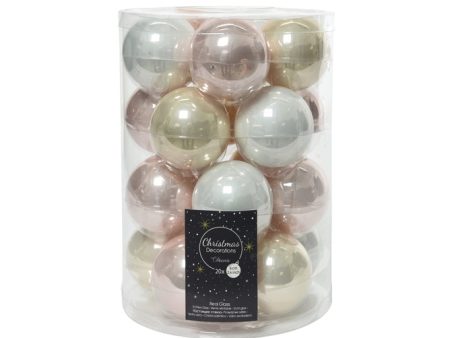 Tub Of 20 Mixed Enamel Baubles For Discount