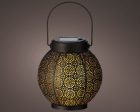 Globe Solar Lantern - Black & Gold For Discount