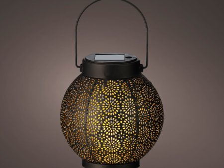 Globe Solar Lantern - Black & Gold For Discount