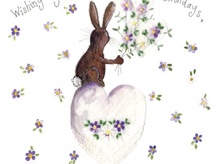 Bunny Birthday Card Online Sale