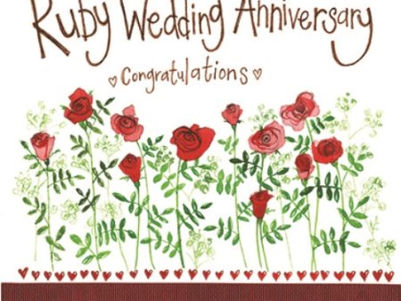 Ruby Roses Ruby Anniversary Card For Discount