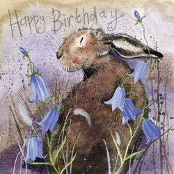 Hare And Bluebells Birthday Card For Discount