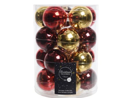 Red & Gold Shiny Mix Baubles on Sale