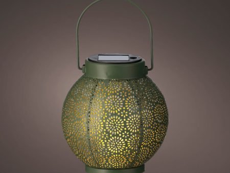 Globe Solar Lantern - Green & Gold For Cheap