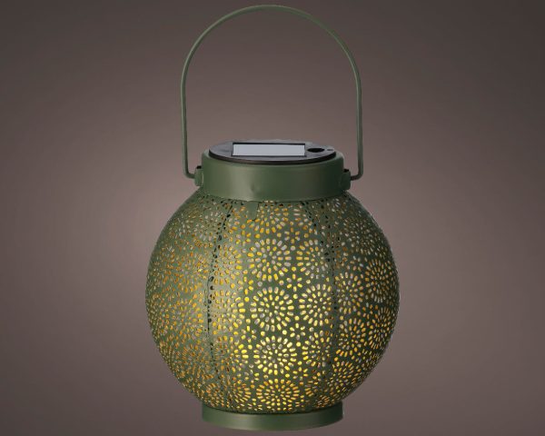 Globe Solar Lantern - Green & Gold For Cheap