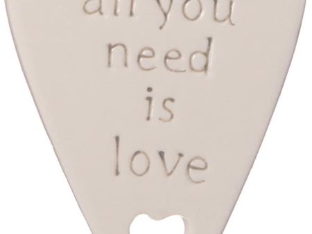 All You Need Is Love Ceramic Heart For Sale