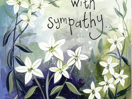 White Lilies Sympathy Card Supply