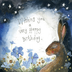 Starlight Hare Birthday Card Fashion