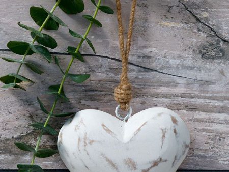 White Vintage Heart For Discount