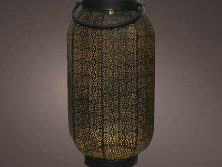 Tall Solar Lantern - Black & Gold Cheap