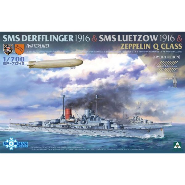 1 700 SMS Derfflinger 1916 & SMS Luetzow 1916 & Zeppelin Q Class (Limited Edition) Online now