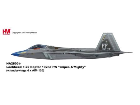 1 72 Lockheed F22 Raptor 192nd FW Cripes AMighty (w underwings 4 x AIM120) Online Sale