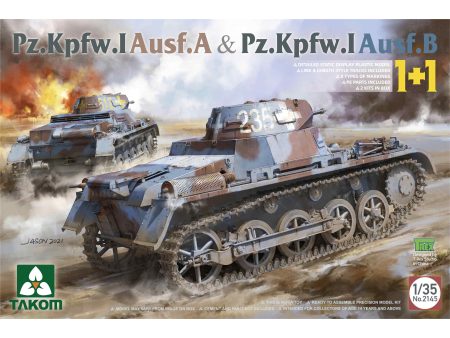 Takom 1 35 Pz.Kpfw.I Ausf.A and Pz.Kpfw.I Ausf. B 1+1 Plastic Model Kit [2145] Cheap