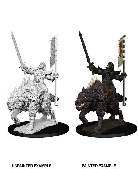 PF Unpainted Miniature Orc on Dire Wolf Discount