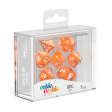 RPG Dice Set Translucent Orange Set of 7 Hot on Sale