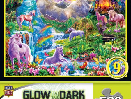 500pc Hidden Images Unicorns Retreat  Glow in the Dark For Sale