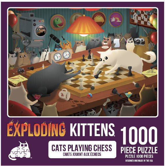 Puzzle Cats Playing Chess 1000 pieces For Sale