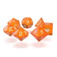 RPG Dice Set Translucent Orange Set of 7 Hot on Sale