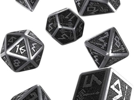 Dwarven Metal and Black 7Dice Set Online Sale