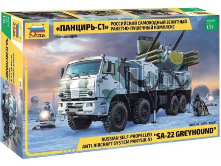 1 35 Russian SelfPropelled AntiAircraft System Pantsir S1 SA22 GREYHOUND  Plastic Model Kit Sale