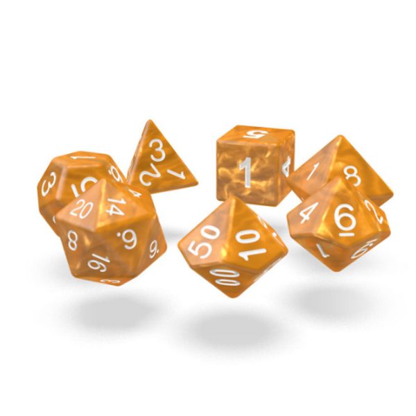 RPG Dice Set Marble Orange Set of 7 Sale