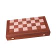 Handmade Walnut Inlaid Chess and Backgammon with Black and Oak points 38x20cm Fashion