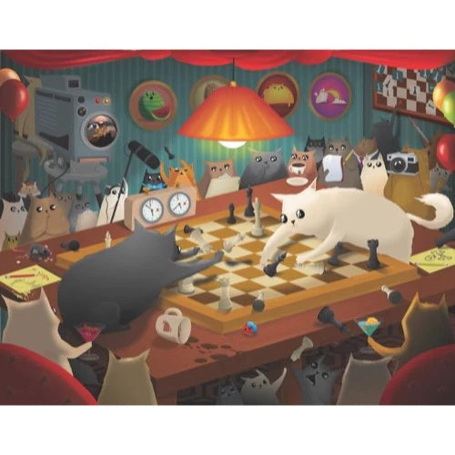 Puzzle Cats Playing Chess 1000 pieces For Sale