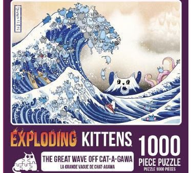 Puzzle The Great Wave Off CatAGawa 1000 pieces Online Sale