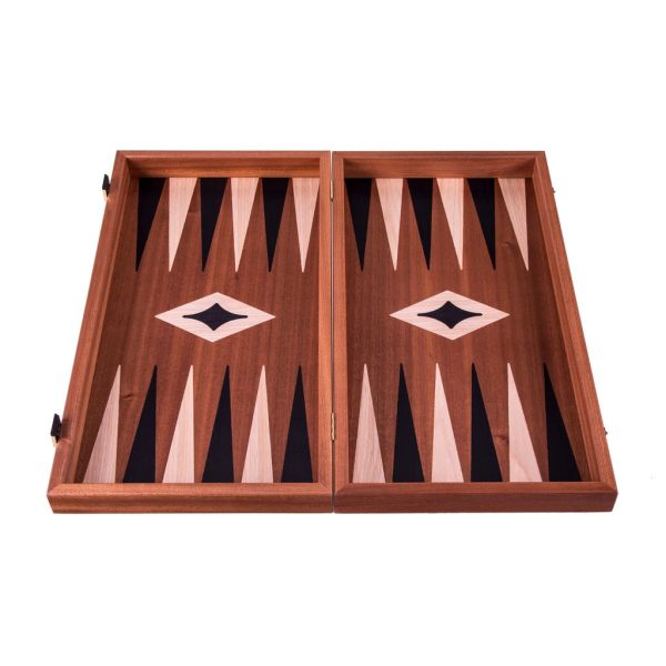 Handmade Walnut Inlaid Chess and Backgammon with Black and Oak points 38x20cm Fashion