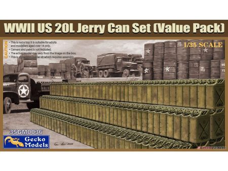 GM35036 1 35 WWII US 20L Jerry Can Set Plastic Model Kit Hot on Sale